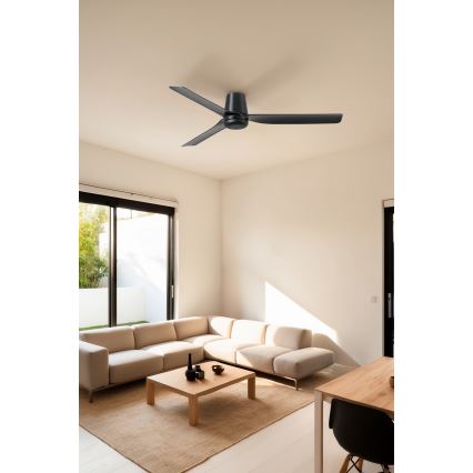 FARO 33830WT - Plafonski ventilator PUNT TUB M crne boje prečnik 132 cm Wi-Fi Tuya + daljinski upravljač
