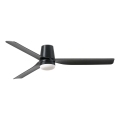 FARO 33830WT1S - LED prigušiva plafonski ventilator PUNT TUB M LED/18W/230V 2700/3000/4000K prečnik 132 cm crna Wi-Fi Tuya + daljinski upravljač