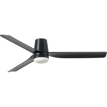 FARO 33830WT1S - LED prigušiva plafonski ventilator PUNT TUB M LED/18W/230V 2700/3000/4000K prečnik 132 cm crna Wi-Fi Tuya + daljinski upravljač