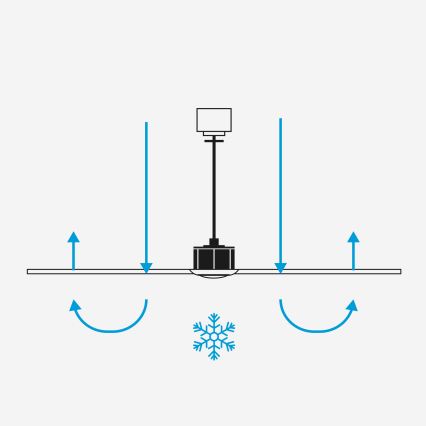 FARO 33830WT1S - LED prigušiva plafonski ventilator PUNT TUB M LED/18W/230V 2700/3000/4000K prečnik 132 cm crna Wi-Fi Tuya + daljinski upravljač