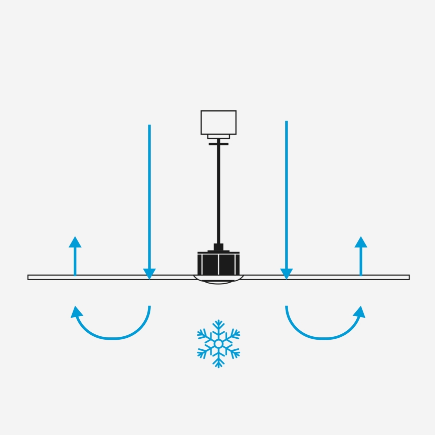 FARO 33830WT1S - LED prigušiva plafonski ventilator PUNT TUB M LED/18W/230V 2700/3000/4000K prečnik 132 cm crna Wi-Fi Tuya + daljinski upravljač