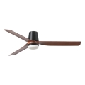 FARO 33831-1TW - LED prigušiva plafonski ventilator PUNT TUB M LED/18W/230V 2700/3000/4000K prečnik 130 cm braon/crna + daljinski upravljač