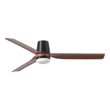 FARO 33831-1TW - LED prigušiva plafonski ventilator PUNT TUB M, LED/18W/230V, 3000/4200/6500K, prečnik 130 cm, braon/crna + daljinski upravljač