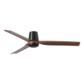 FARO 33831 - Plafonski ventilator PUNT TUB M, braon/crna, prečnik 130 cm + daljinski upravljač