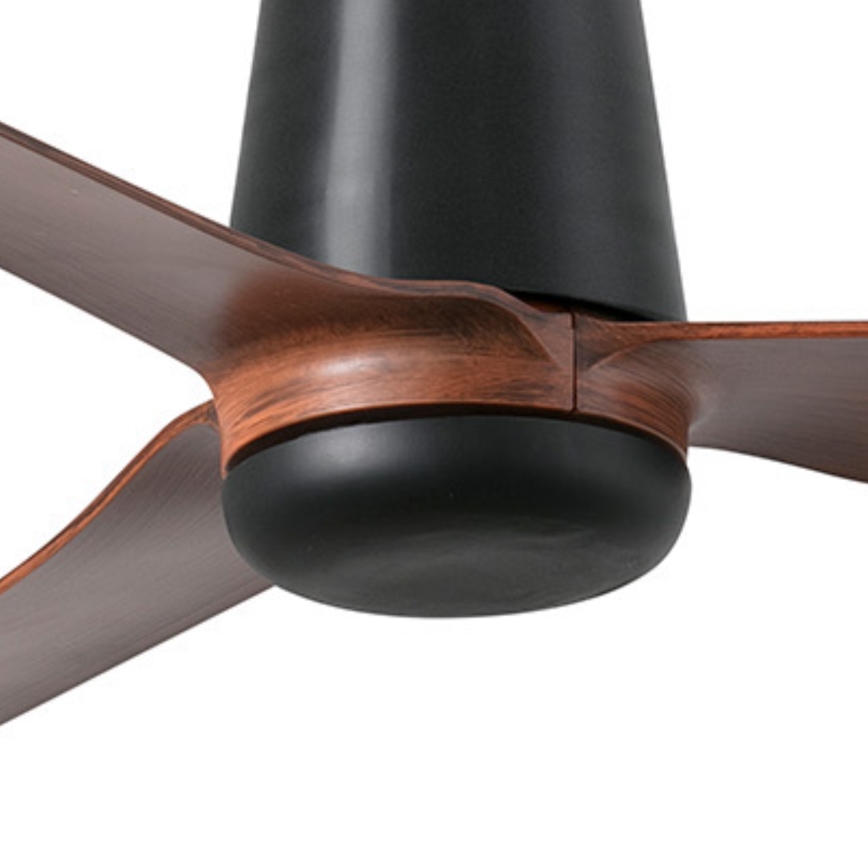 FARO 33831WT - Stropni ventilator PUNT TUB M braon/crna prečnika 132 cm Wi-Fi Tuya + daljinski upravljač