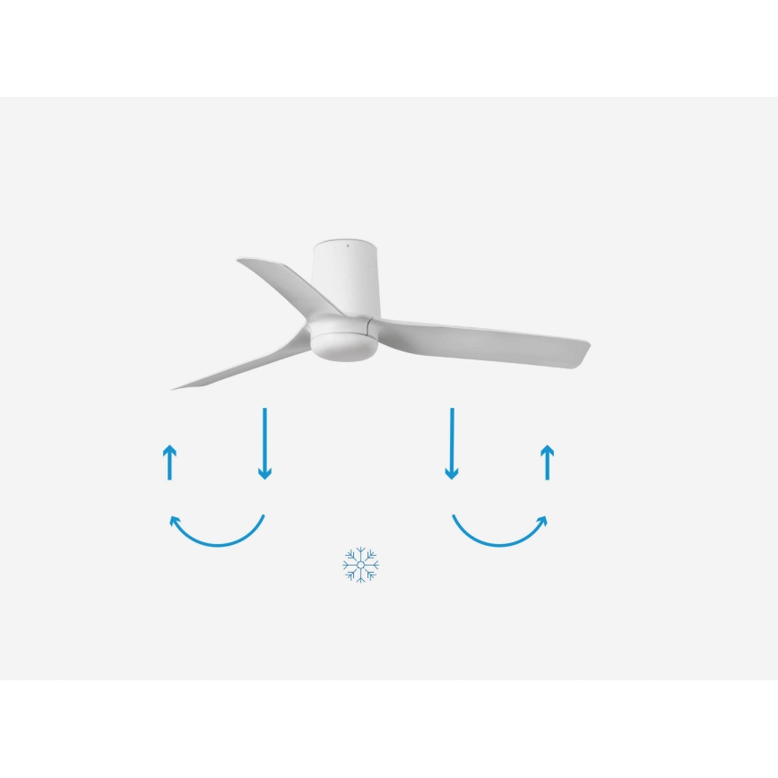 FARO 33832 - Plafonski ventilator MINI PUNT TUB S beo Ø 90 cm + daljinski upravljač