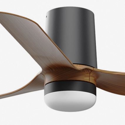 FARO 33835-1TW - LED prigušiva plafonski ventilator MINI PUNT TUB sa LED/10W/230V 2700/3000/4000K prečnik 90 cm smeđa/crna + daljinski upravljač