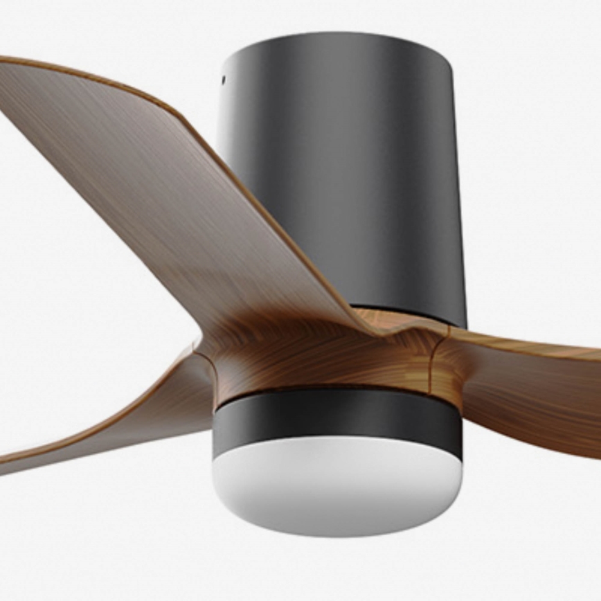 FARO 33835-1TW - LED prigušiva plafonski ventilator MINI PUNT TUB S LED/10W/230V 2700/4000/6000K prečnik 90 cm braon/crna + daljinski upravljač