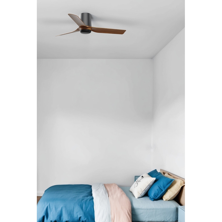 FARO 33835 - Plafonski ventilator MINI PUNT TUB S braon/crna, prečnik 90 cm + sa daljinskim upravljačem