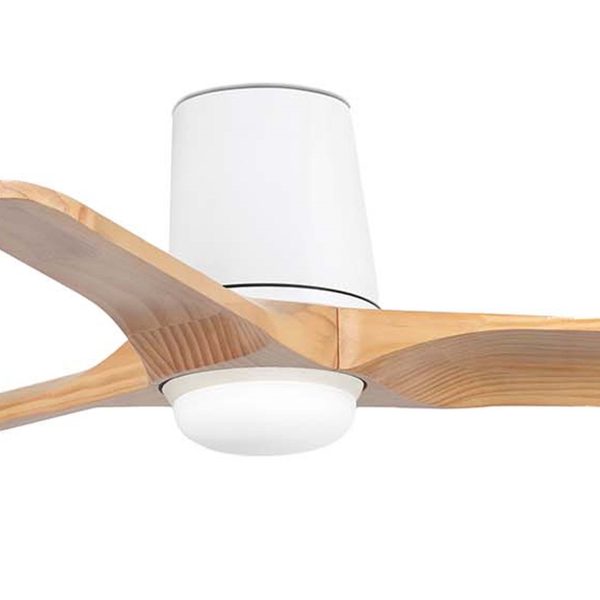 FARO 33836WT-1TW - LED prigušiva stropni ventilator HEYWOOD TUB sa LED/10W/230V 2700/4000/6000K bor/bela, prečnik 90 cm, Wi-Fi Tuya + daljinski upravljač