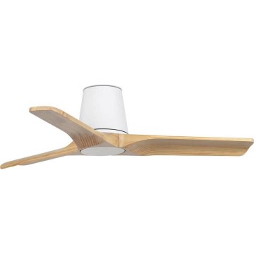 FARO 33836WT - Stropni ventilator HEYWOOD TUB S borovina/bela prečnika 90 cm Wi‑Fi Tuya + daljinski upravljač