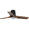 FARO 33837-1TW - LED prigušiva stropni ventilator HEYWOOD TUB S LED/10W/230V 2700/4000/6000K borovina/crna prečnik 90 cm + daljinski upravljač