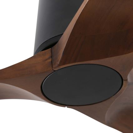 FARO 33837WT - Plafonski ventilator HEYWOOD TUB S, bor/crna, Ø 90 cm, Wi‑Fi Tuya + daljinski upravljač