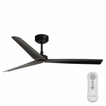 FARO 34100 - plafonski ventilator MILOS crne boje + daljinski upravljač