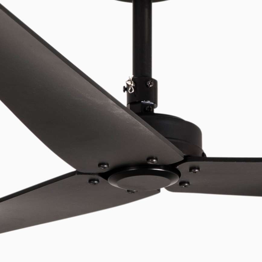 FARO 34100 - plafonski ventilator MILOS crne boje + daljinski upravljač