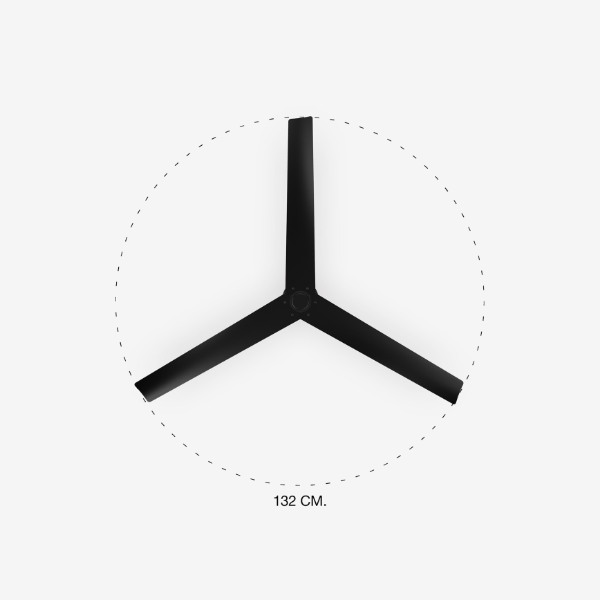 FARO 34100 - plafonski ventilator MILOS crne boje + daljinski upravljač