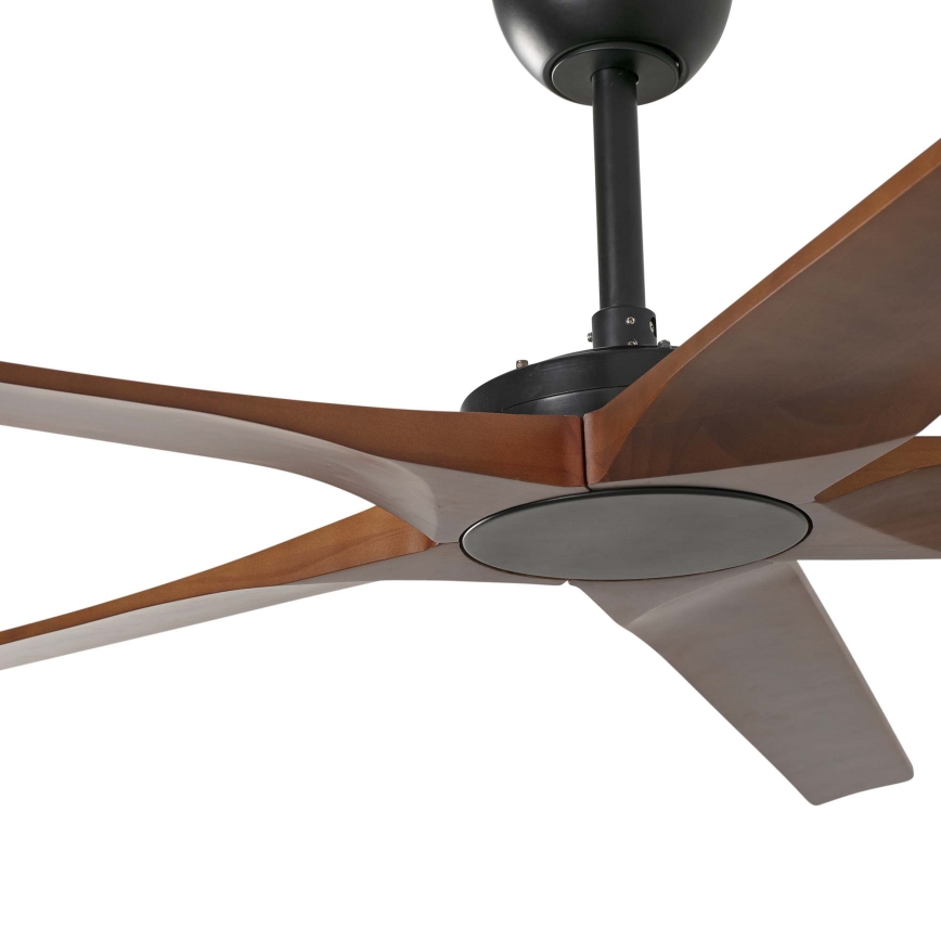 FARO 34190WT - Stropni ventilator BIGWOOD XL borovina/crna prečnik 200 cm Wi-Fi Tuya + daljinski upravljač