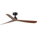 FARO 34197WT - Plafonski ventilator ROCKER M prečnika 132 cm, braon/crna, Wi-Fi Tuya + daljinski upravljač