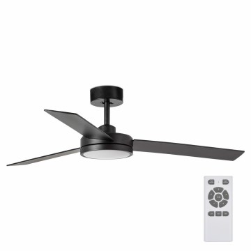 FARO 34261 - LED plafonski ventilator BARTH LED/24W/230V crni + daljinski upravljač