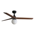 FARO 34277WT-11L - Plafonski ventilator KLIM M 1xE27/15W/230V orah/crna prečnik 125 cm Wi-Fi Tuya + daljinski upravljač