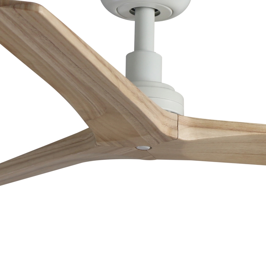 FARO 34281 - Plafonski ventilator KLIM S borovina/bela, prečnik 92,5 cm + daljinski upravljač
