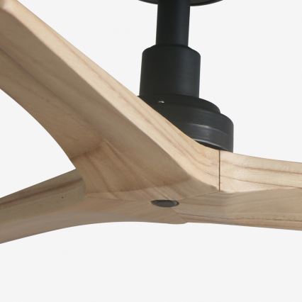 FARO 34284 - Stropni ventilator KLIM S borovina/crna, prečnik 92,5 cm + daljinski upravljač