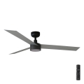FARO 34286-1TW - LED prigušiva stropni ventilator CRUISER L LED/18W/230V 2700/3000/4000K prečnik 132 cm crna/siva + daljinski upravljač