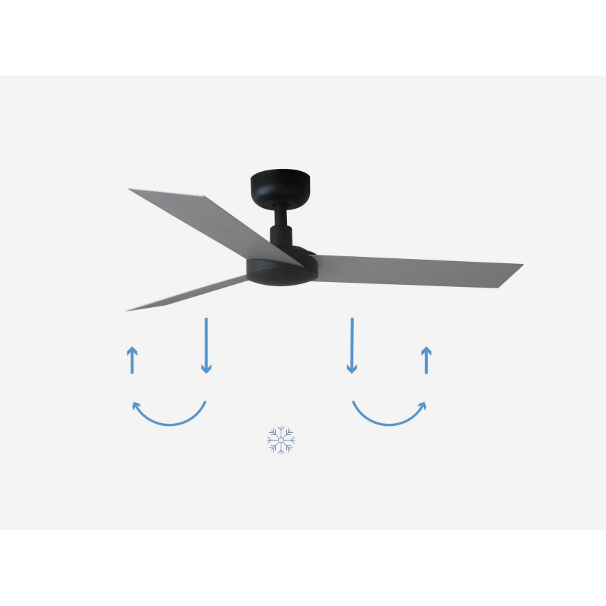 FARO 34287 - Plafonski ventilator CRUISER XL, crni, Ø 160 cm + daljinski upravljač