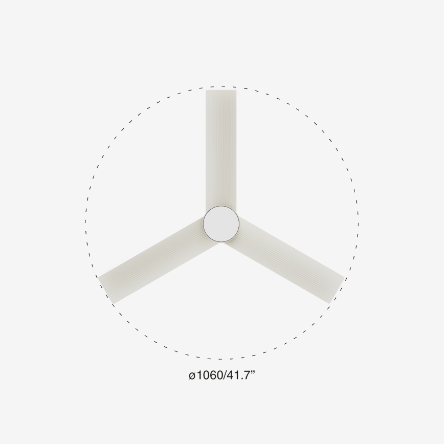 FARO 34288-1TW - LED prigušiva ventilator CRUISER sa LED/20W/230V pr. 106 cm 2700/3000/4000K + daljinski upravljač