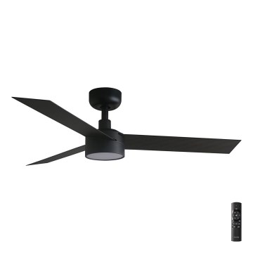 FARO 34289-1TW - LED prigušiva plafonski ventilator CRUISER sa LED/18W/230V 2700/4000/6500K prečnik 106 cm crna + daljinski upravljač