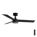 FARO 34289-1TW - LED stropni ventilator CRUISER sa prigušiva, integrisanim LED izvorom 18W/230V, sa izborom temperature svetla 2700/3000/4000K, prečnik 106 cm, crne boje + daljinski upravljač