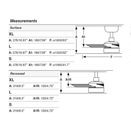 FARO 34289WT1S - LED prigušiva plafonski ventilator CRUISER S sa LED osvetljenjem/18W/230V 2700/3000/4000K, prečnika 106 cm, crna, Wi-Fi Tuya + daljinski upravljač