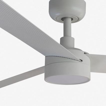 FARO 34290-1TW - LED prigušiva ventilator CRUISER LED/20W/230V 2700/4000/6500K prečnik 132 cm bela + daljinski upravljač