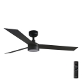 FARO 34291-1TW - LED prigušiva plafonski ventilator CRUISER LED/20W/230V 2700/3000/4000K prečnik 132 cm crna + daljinski upravljač