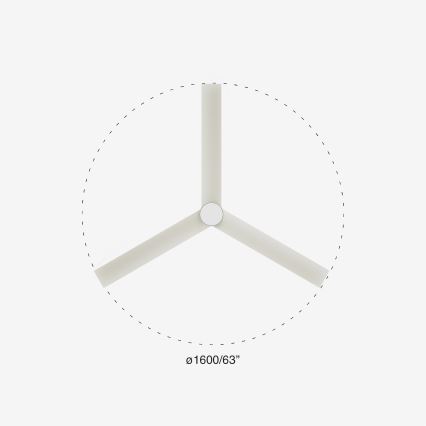 FARO 34292-1TW - LED prigušiva ventilator CRUISER LED/20W/230V 2700/4000/6500K prečnik 160 cm bela + daljinski upravljač