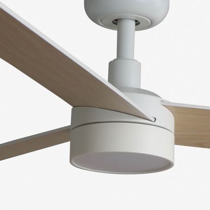FARO 34295WT-1TW - LED prigušiva plafonski ventilator RUDDER S LED/18W/230V 2700/4350/6000K bela/bež prečnik 106 cm Wi-Fi Tuya + daljinski upravljač