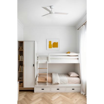 FARO 34295WT - Plafonski ventilator RUDDER S, bela/bež, prečnik 106 cm, Wi-Fi Tuya + daljinski upravljač