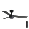 FARO 34296-1TW - LED prigušiva stropni ventilator RUDDER S LED/18W/230V 2700/3000/4000K prečnik 106 cm crna + daljinski upravljač