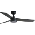 FARO 34296WT1S - LED prigušiva plafonski ventilator RUDDER S LED/18W/230V 2700/3000/4000K prečnik 106 cm braon/crna Wi-Fi Tuya + daljinski upravljač