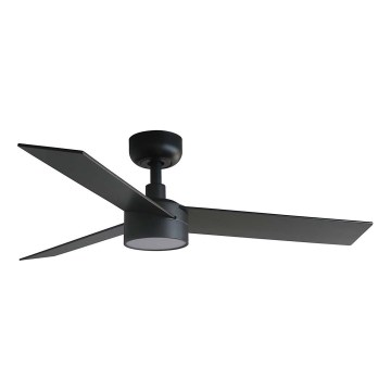 FARO 34296WT1S - LED prigušiva plafonski ventilator RUDDER S LED/18W/230V 2700/3000/4000K prečnik 106 cm braon/crna Wi-Fi Tuya + daljinski upravljač