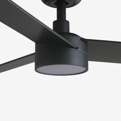 FARO 34296WT1S - LED prigušiva plafonski ventilator RUDDER S LED/18W/230V 2700/3000/4000K prečnik 106 cm braon/crna Wi-Fi Tuya + daljinski upravljač