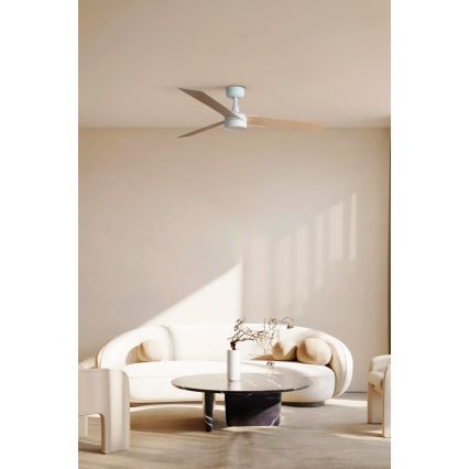 FARO 34297-1TW - LED prigušiva ventilator RUDDER L LED/20W/230V 2700/4000/6500K prečnik 132 cm + daljinski upravljač