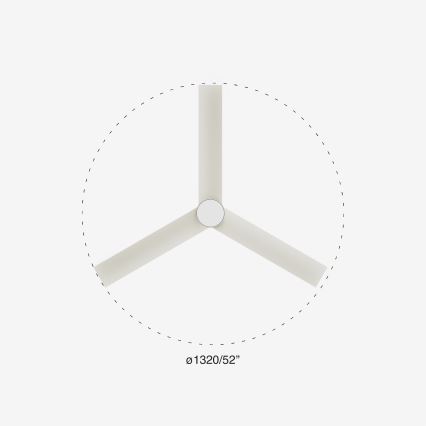 FARO 34297-1TW - LED prigušiva ventilator RUDDER L LED/20W/230V 2700/4000/6500K prečnik 132 cm + daljinski upravljač