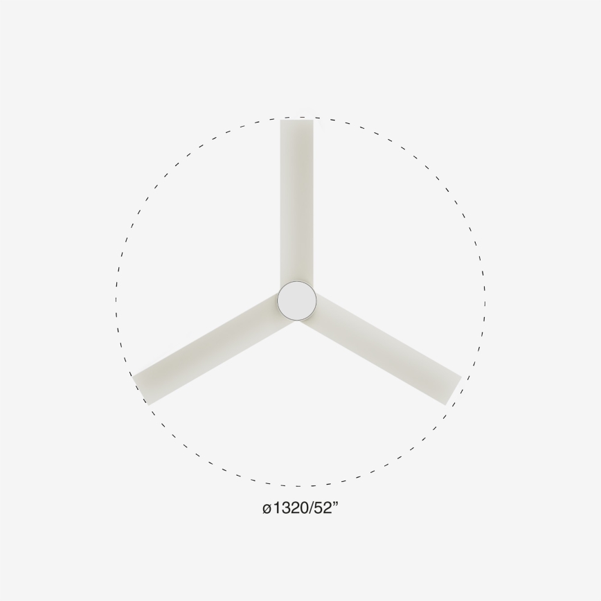 FARO 34297-1TW - LED prigušiva ventilator RUDDER L LED/20W/230V 2700/4000/6500K prečnik 132 cm + daljinski upravljač