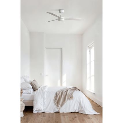 FARO 34297WT-1TW - LED prigušiva plafonski ventilator RUDDER L LED/18W/230V 2700/4350/6000K bela, prečnik 132 cm, Wi-Fi Tuya + daljinski upravljač