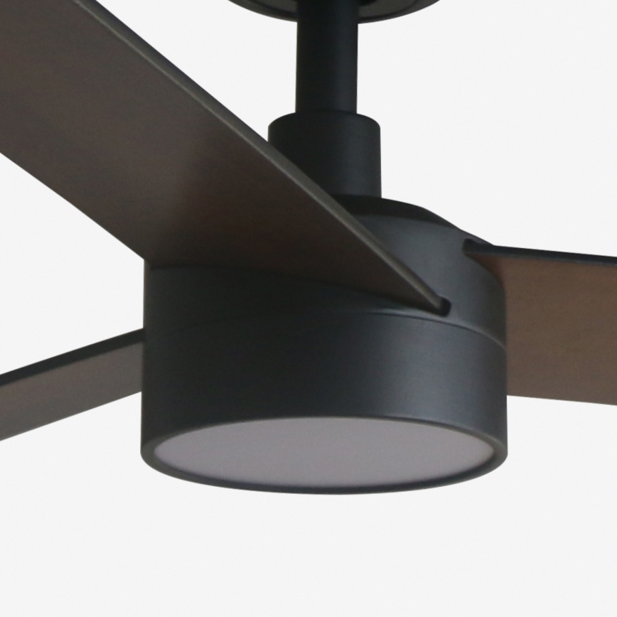 FARO 34298WT-1TW - LED prigušiva plafonski ventilator RUDDER L LED/18W/230V 2700/4350/6000K crna prečnik 132 cm Wi-Fi Tuya + daljinski upravljač