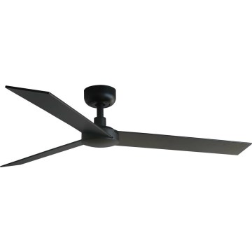 FARO 34298WT - Stropni ventilator RUDDER L crna/wenge preč. 132 cm Wi-Fi Tuya + daljinski upravljač