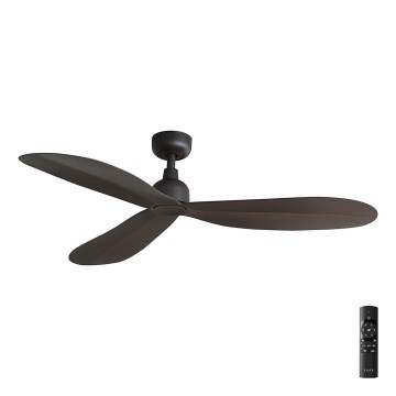 FARO 34301 - Plafonski ventilator PALMA, braon, prečnik 129 cm, IP44 + daljinski upravljač