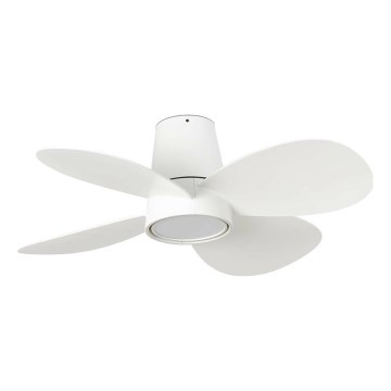 FARO 34315 - LED plafonski ventilator KLOVER S, prigušiva, LED/20W/230V 2700/4000/6500K, bela, prečnika 80 cm + daljinski upravljač