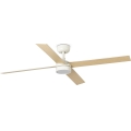 FARO 34355WT-1TW - LED prigušiva plafonski ventilator RUDDER L LED/18W/230V 2700/3000/4000K bela/bež prečnik 132 cm Wi-Fi Tuya + daljinski upravljač